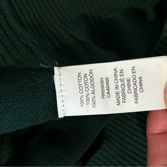 EUC The Childrens Place forest green V-Neck sweater - XXL(16) - Picture 4 of 4